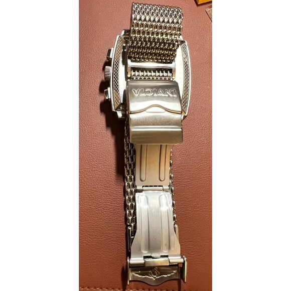 Invicta S1 Rally Chronograph 47244 Mens Watch Monaco Racer Mesh Stainless Square - Picture 5 of 9